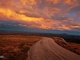 strade al tramonto